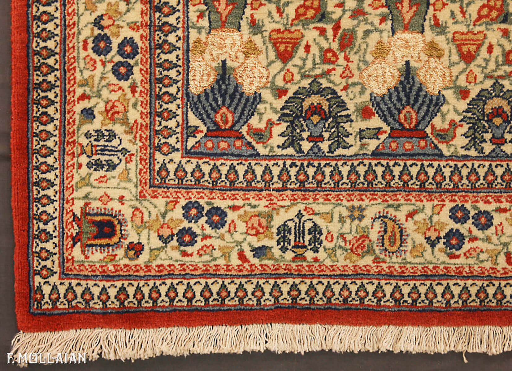 Semi-Antique Persian Tehran Part Silk Carpet n°:72828718